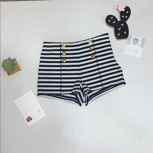 High waisted sailor shorts